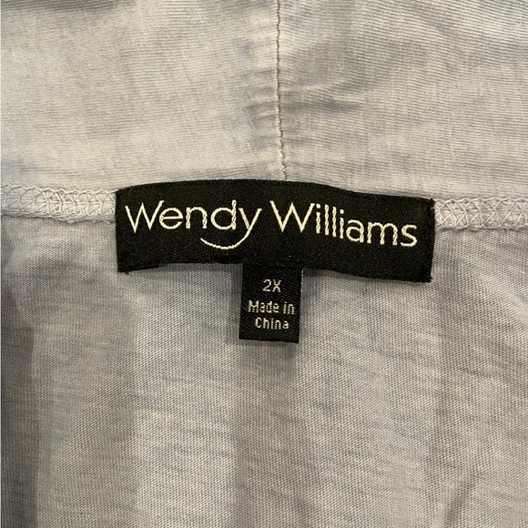 Wendy Williams Lagenlook Blue Open Cardigan, Size 2X, EUC. - Picture 4 of 5